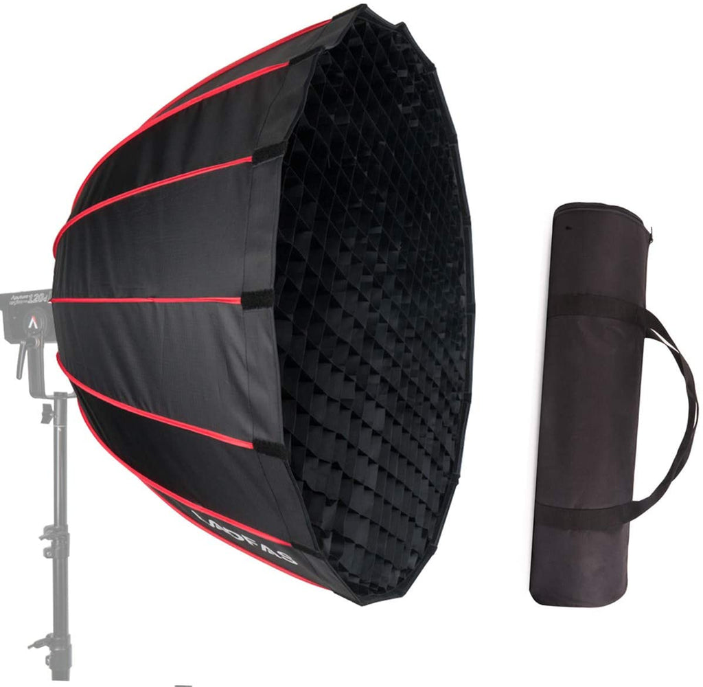 LAOFAS Deep Parabolic Softbox with Bowens Mount, Quick Set-up Umbrella Soft  Box for Godox, Nicefoto, Falconeyes, Aputure(70cm/90cm/120cm)