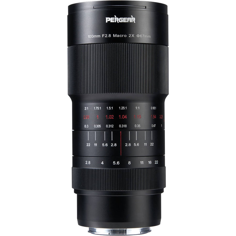 Pergear 100mm F2.8 Full Frame 2X Magnification Ultra Macro Lens