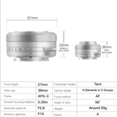 TTArtisan 27mm F2.8 Autofocus Lens for Fuji, Sony and Nikon Cameras